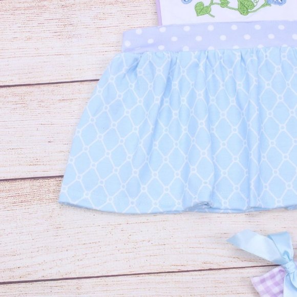 Boutique Girls Flower Tunic Dress & Ruffle Shorts Outfit - Picture 3 of 7